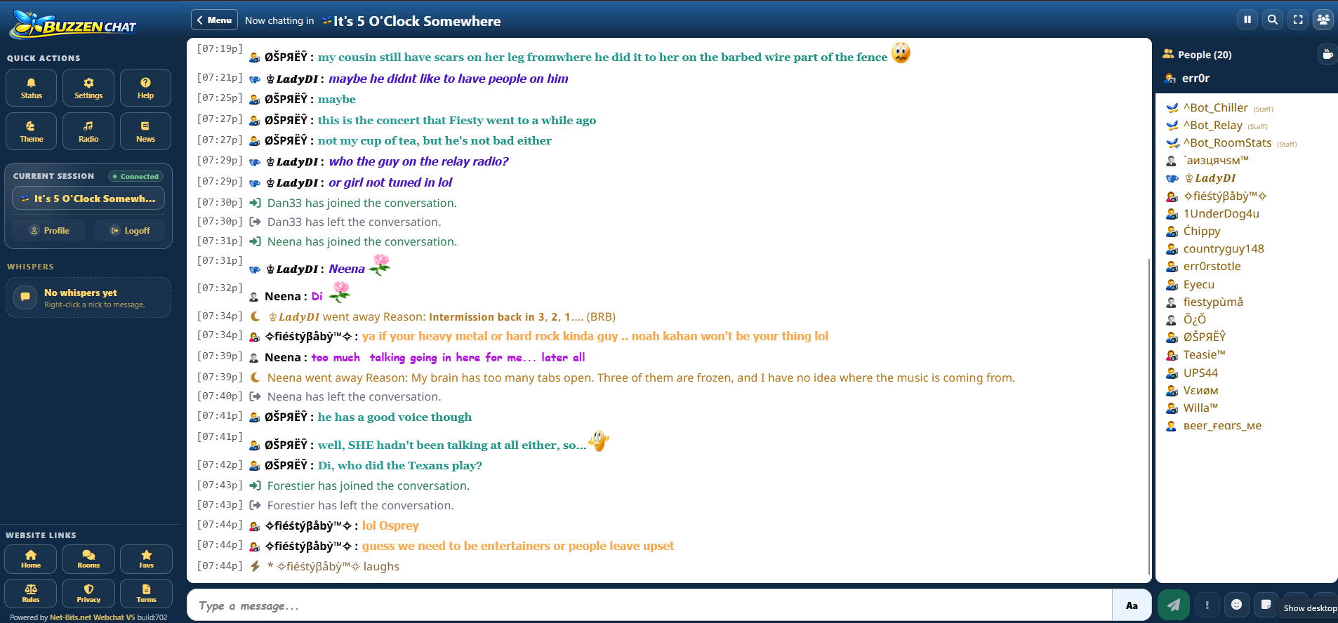 Screenshot posted by err0r