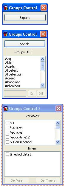 Groups Control Dialog screenshot